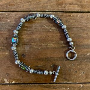 Silpada 925 silver 8 inch long bracelet; retired